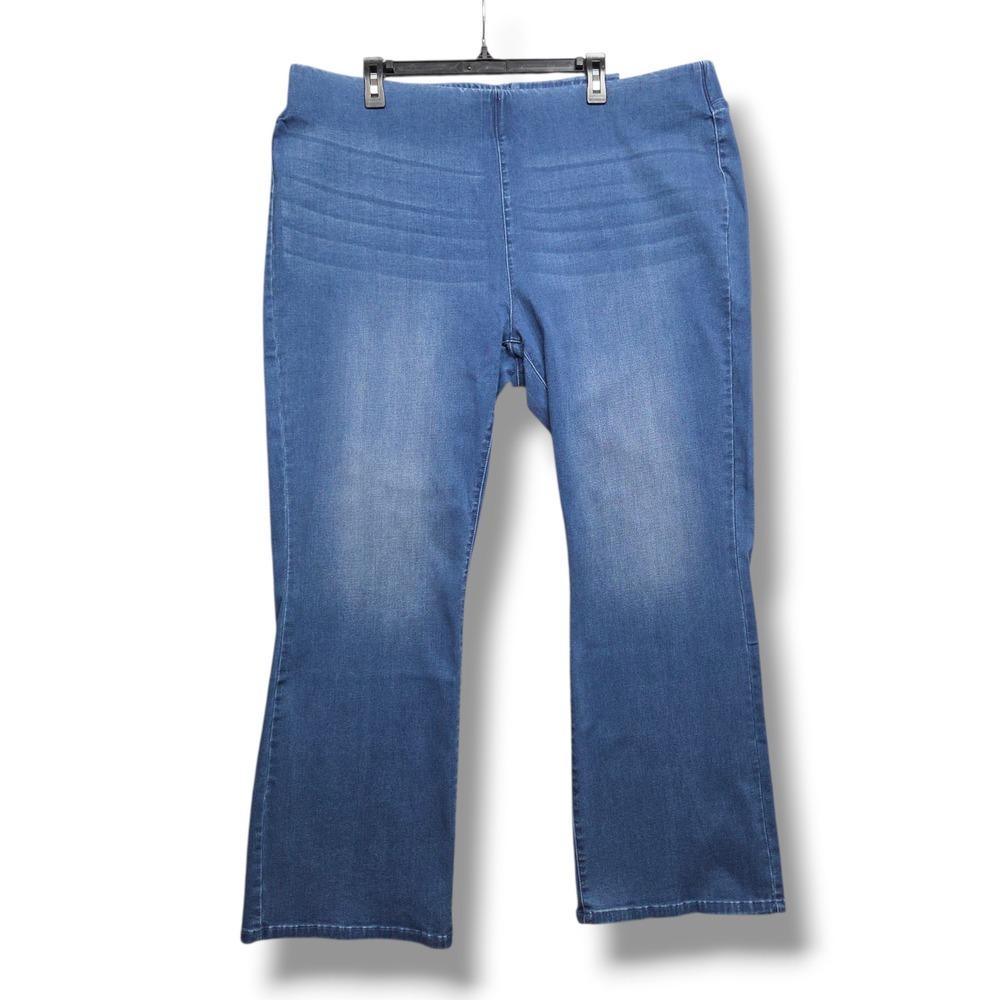 Soft Surroundings Pull On Bootcut Jeans Womens‎ 2X 22W Supremely Soft High Rise